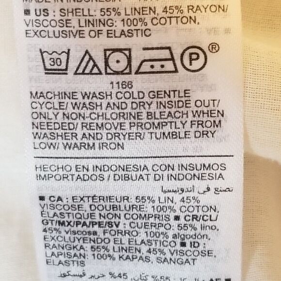 Old Navy Small Yellow Floral Sundress Smocked Back Tie Straps Linen Blend Boho - Picture 8 of 10